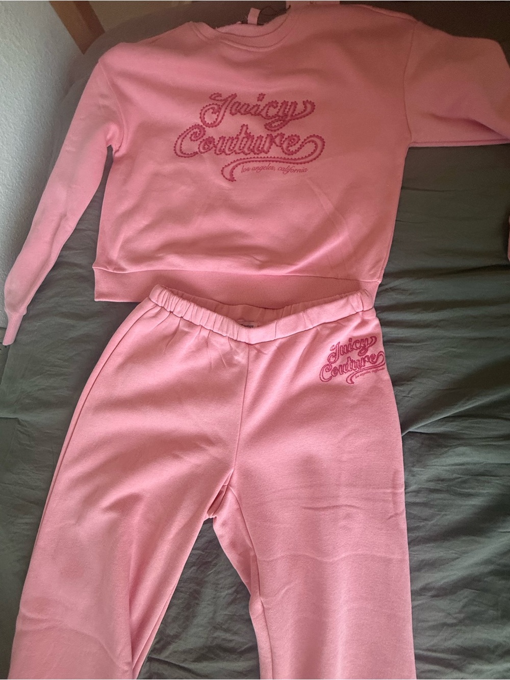 Juicy Couture Kids Pink Sweatpants & Joggers Set - Juicy Couture Branding